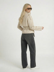 Belted Cropped Trench Jacket
