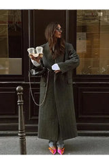 Lässiger Gestreifter Wollmantel | Outlet