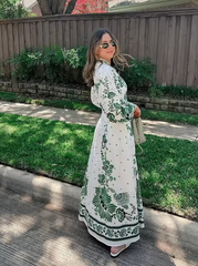 Bedrucktes Maxikleid mit Ballonärmeln