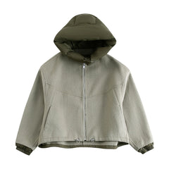 Casual Hooded Jacket mit Patchwork-Design