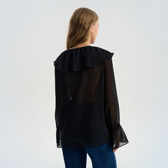 Transparentes Rüschen-Oberteil