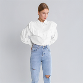 Bluse mit Volantdetails