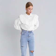 Bluse mit Volantdetails