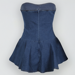 Strapless Denim Kleid