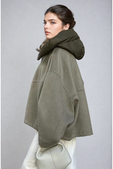 Casual Hooded Jacket mit Patchwork-Design