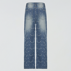 Baggy-Jeans mit Distressed-Look