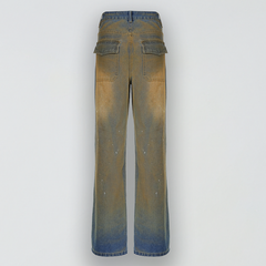 Distressed Straight Jeans