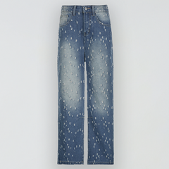 Baggy-Jeans mit Distressed-Look