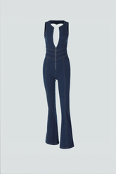 Jeans-Jumpsuit mit Reißverschluss