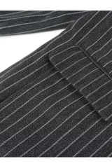 Lässiger Gestreifter Wollmantel | Outlet