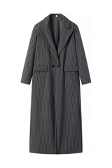 Lässiger Gestreifter Wollmantel | Outlet