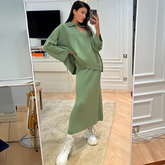 Oversized Zweiteiler aus Feinstrick