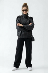 Oversized PU Jacke