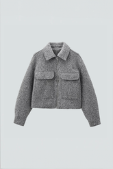 Bouclé Cropped-Jacke
