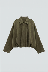 Oversized Wildlederjacke