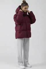 Oversized Pufferjacke mit Kapuze