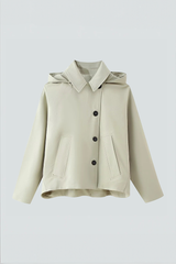 Trenchjacke mit abnehmbarer Kapuze