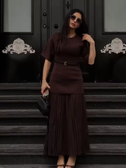 Midikleid mit Plissee