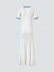 Strickkleid mit Jeansdetails