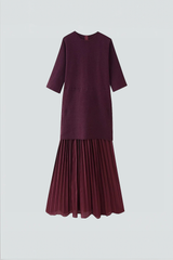 Midikleid mit Plissee