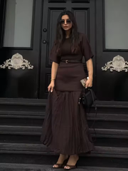 Midikleid mit Plissee