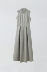 Ärmelloses Maxi-Kleid mit Reißverschluss