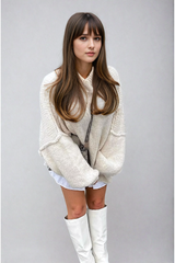 Oversized herbst Pullover | Outlet