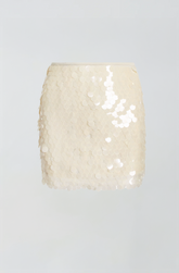 Pailletten-Minirock mit Lagenoptik