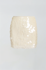 Pailletten-Minirock mit Lagenoptik