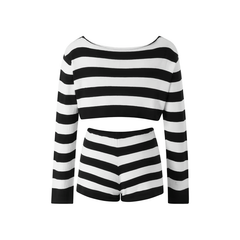 Gestreiftes Zweiteiler-Set mit Crop-Top