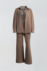 Baumwoll-Set mit Oversize-Hemd