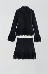 Strick-Set mit Fransen