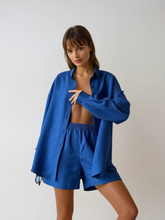 Zweiteiler aus Baumwolle mit Oversize-Hemd