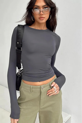 Slim Fit T-shirt med långa ärmar | Léa