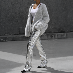 Hochglänzende Metallic-Hose