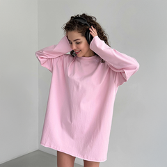 Oversized Langärmeliges Baumwollshirt