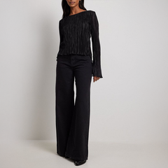 Oversized-Gelbkarierte Baumwollbluse