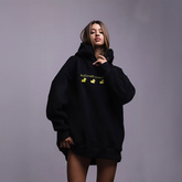 Oversized Kapuzenpullover mit Print