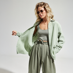 Baumwollbluse mit lockerer Passform