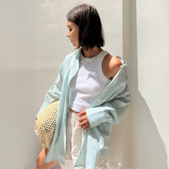 Gestreifte Oversized-Bluse
