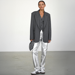 Schimmernde Metallic-Hose in Gold und Silber