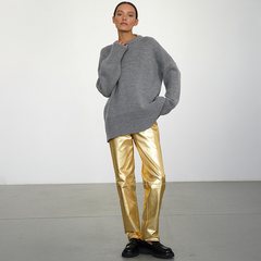 Schimmernde Metallic-Hose in Gold und Silber
