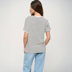 Gestreiftes Baumwoll-T-Shirt