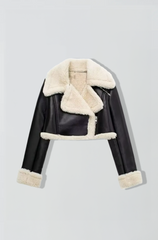 Shearling Cropped Jacka | Léa