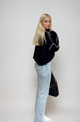 Strickpullover mit Kontrastdetails