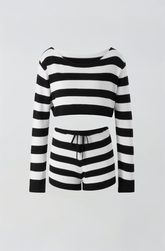 Gestreiftes Zweiteiler-Set mit Crop-Top