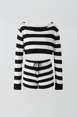 Gestreiftes Zweiteiler-Set mit Crop-Top