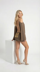Off-Shoulder Backless Mini Dress