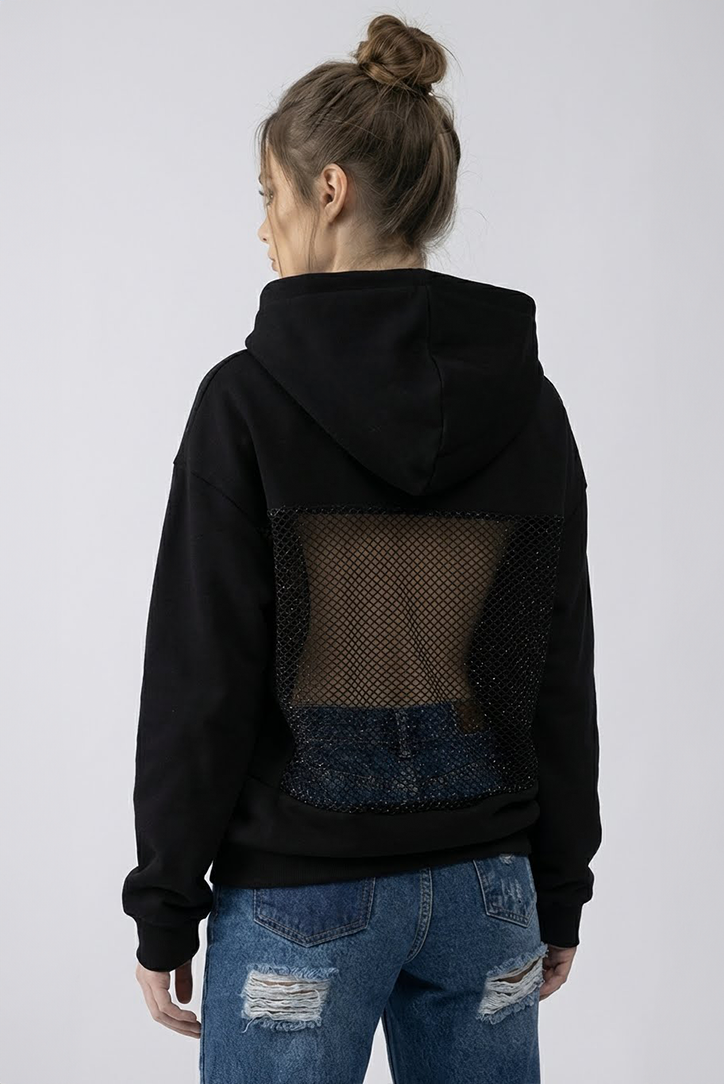 Rücken-Mesh Hoodie