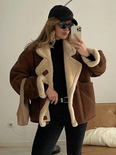 Teddy Shearling Jacke | Naia